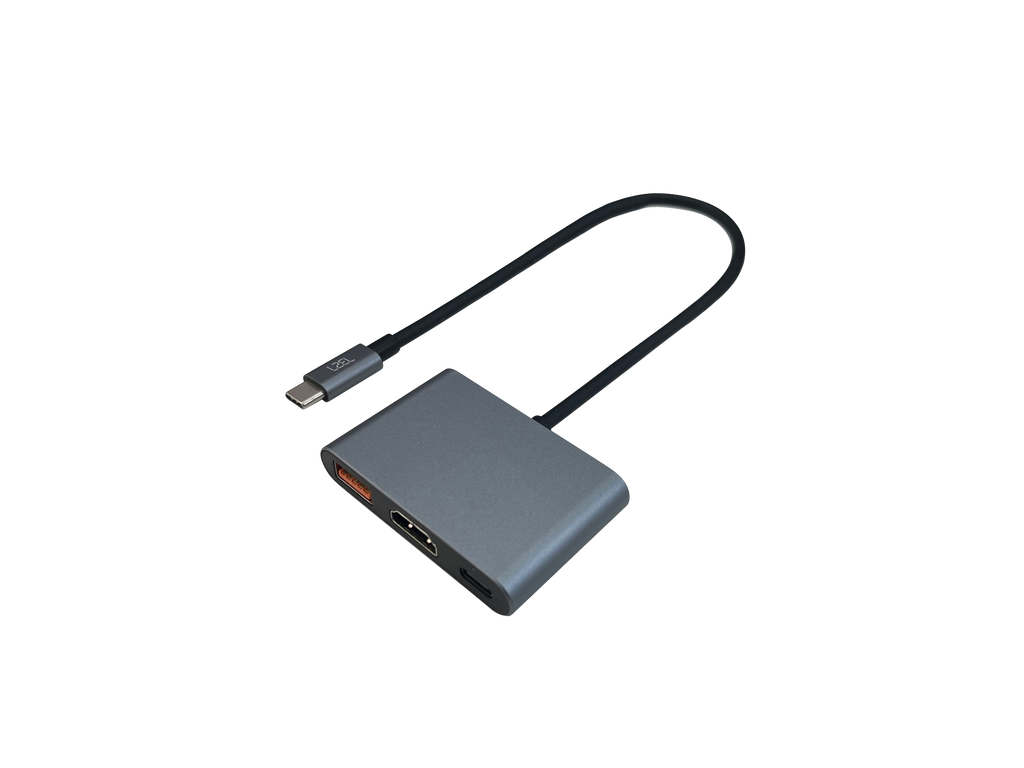 LZEL Hubtrio Nexus 3 In 1 USB-C Hub 100w 4k 10Gbps | Black