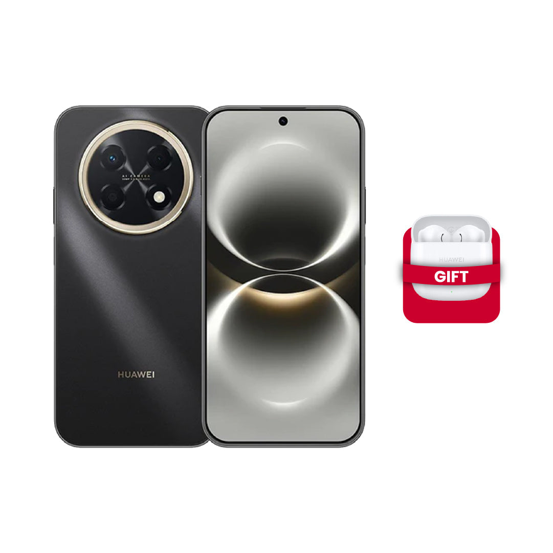 HUAWEI Nova 15 Max Smartphone 256GB, 8GB RAM, 6.84-Inch 120Hz OLED Display, Kirin Processor | Black + HUAWEI FreeBuds SE 2 Wireless Earbuds