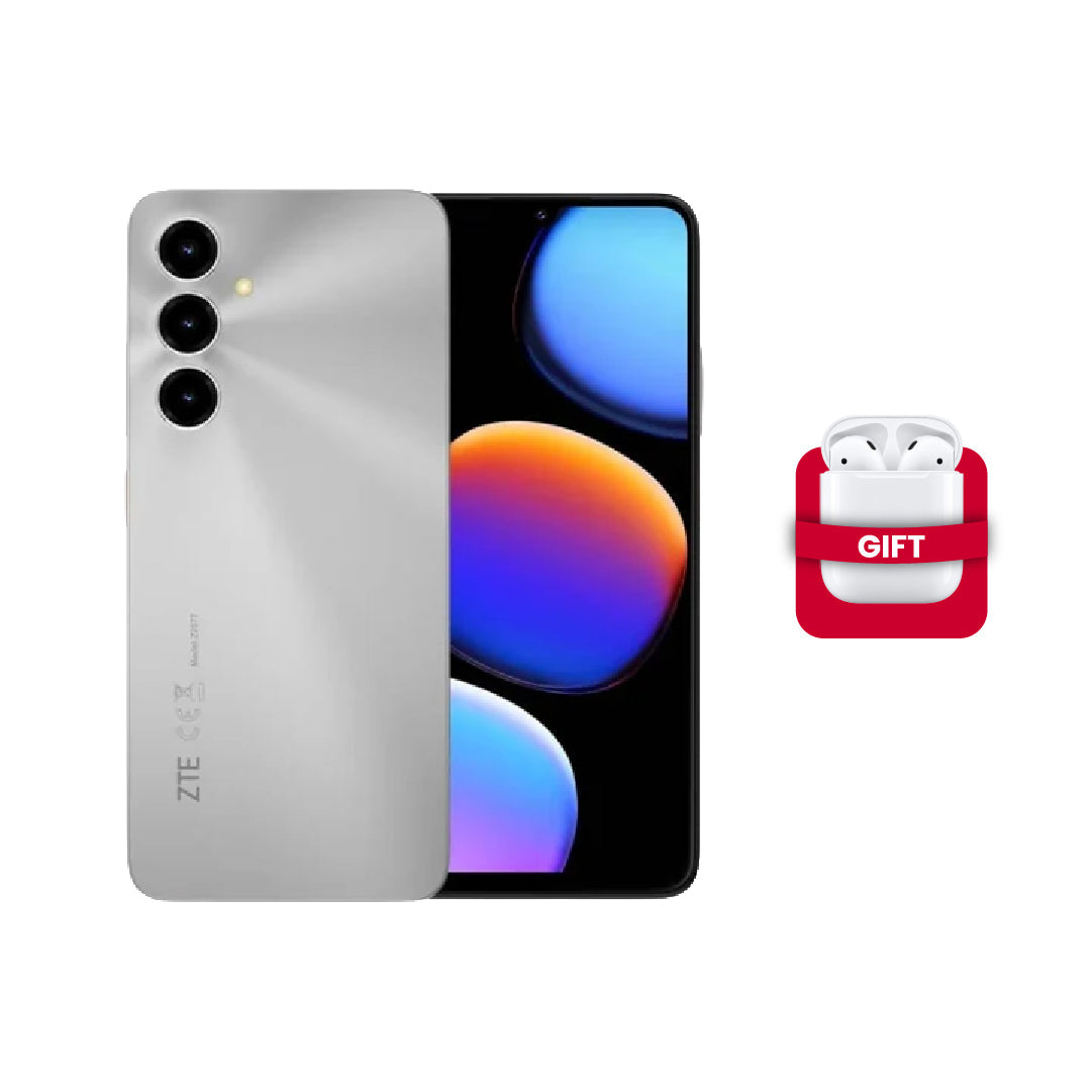ZTE V80 Max 4G Smartphone â€“ 4GB RAM + 10GB Extended RAM, 256GB Storage | Stellar Silver