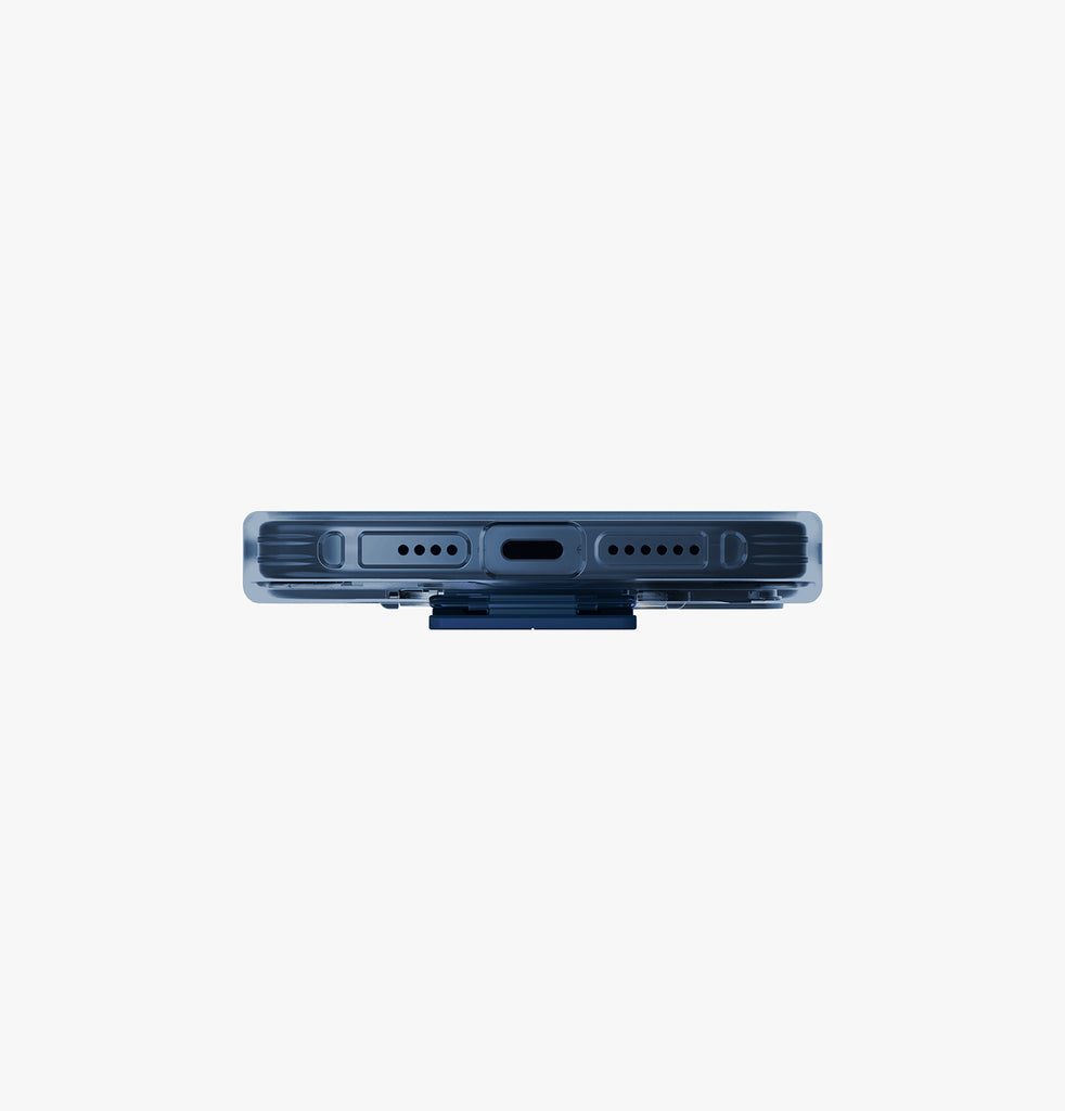 Uniq Heldro Mag iPhone 15 Pro Case With Integrated Flex Grip Band | Blue