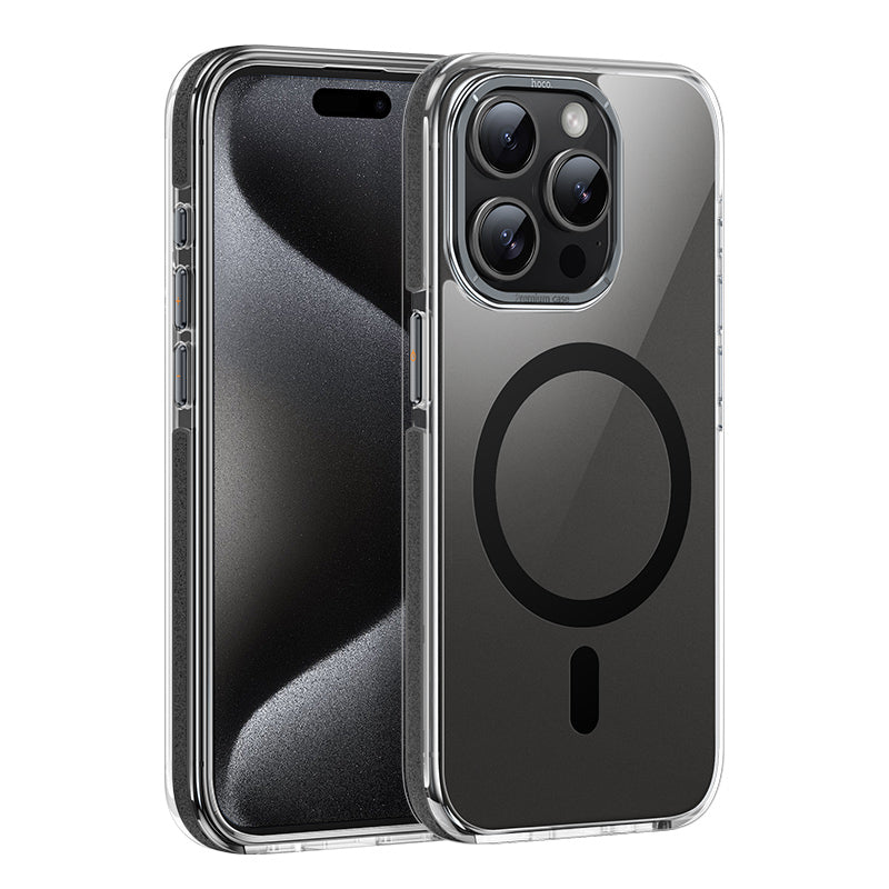 Hoco Transparent Magnetic Case For iPhone 15 Pro | Smoke
