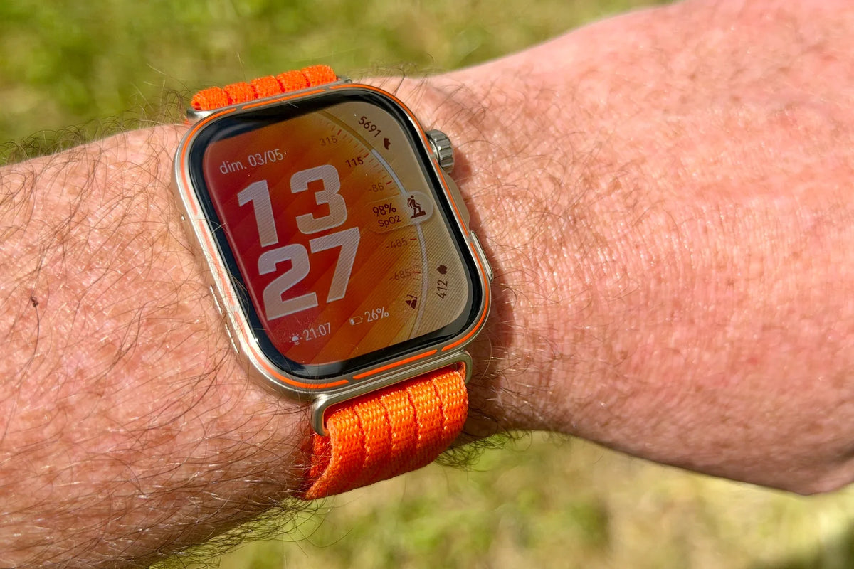 HUAWEI Watch Fit 5 Pro | Gradient Orange Nylon Strap