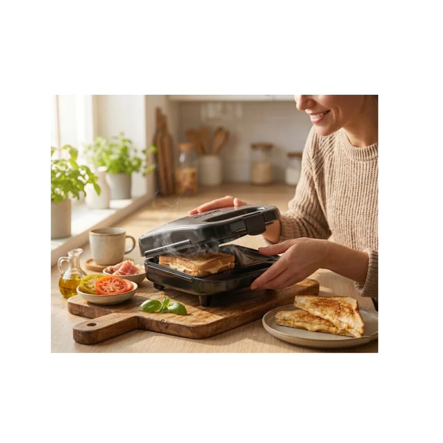 Hyundai 2-Slice Sandwich Maker - Fixed Plate - 750W
