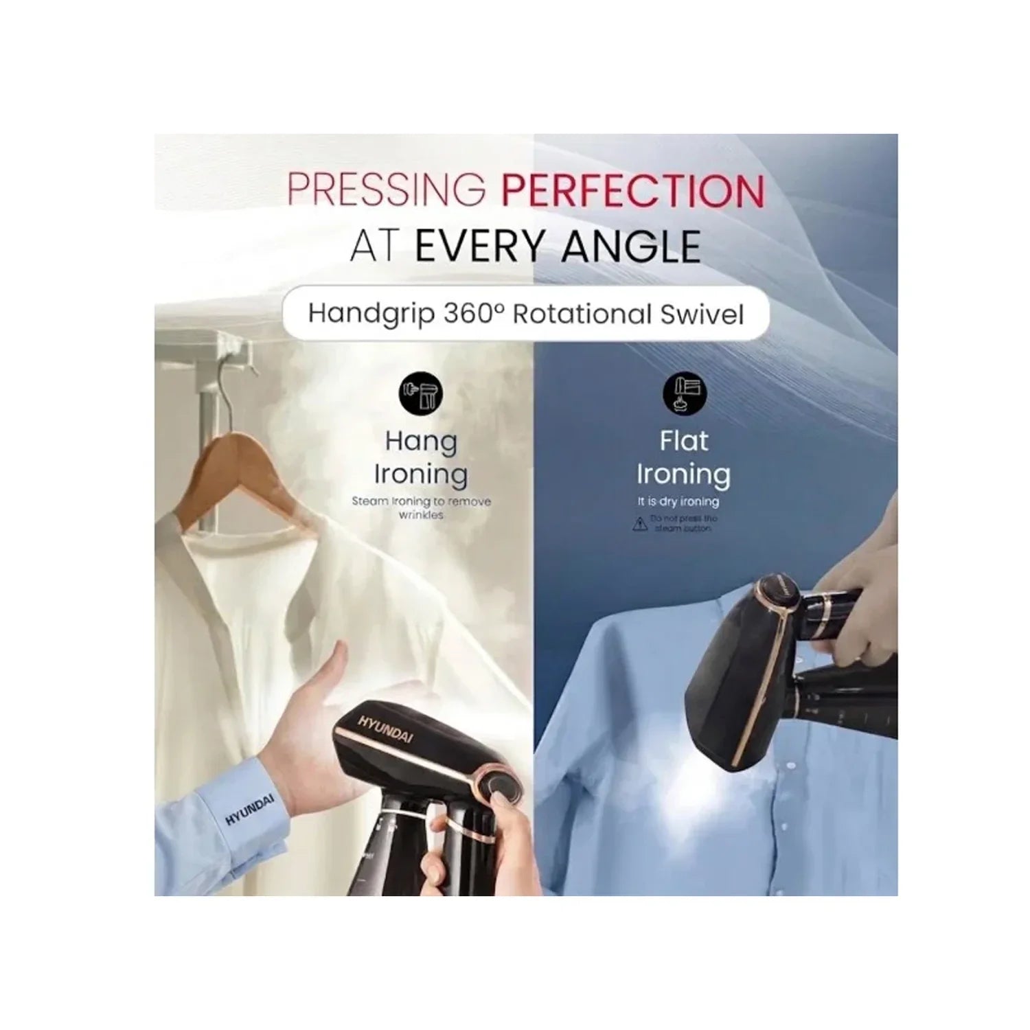 Hyundai Handheld Garment Steamer - 1600W - 320ml