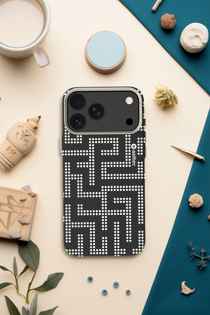 aslitec MAZEMAG MagSafe Case with Metal Accents & Maze Pattern for iPhone 18 Pro Max