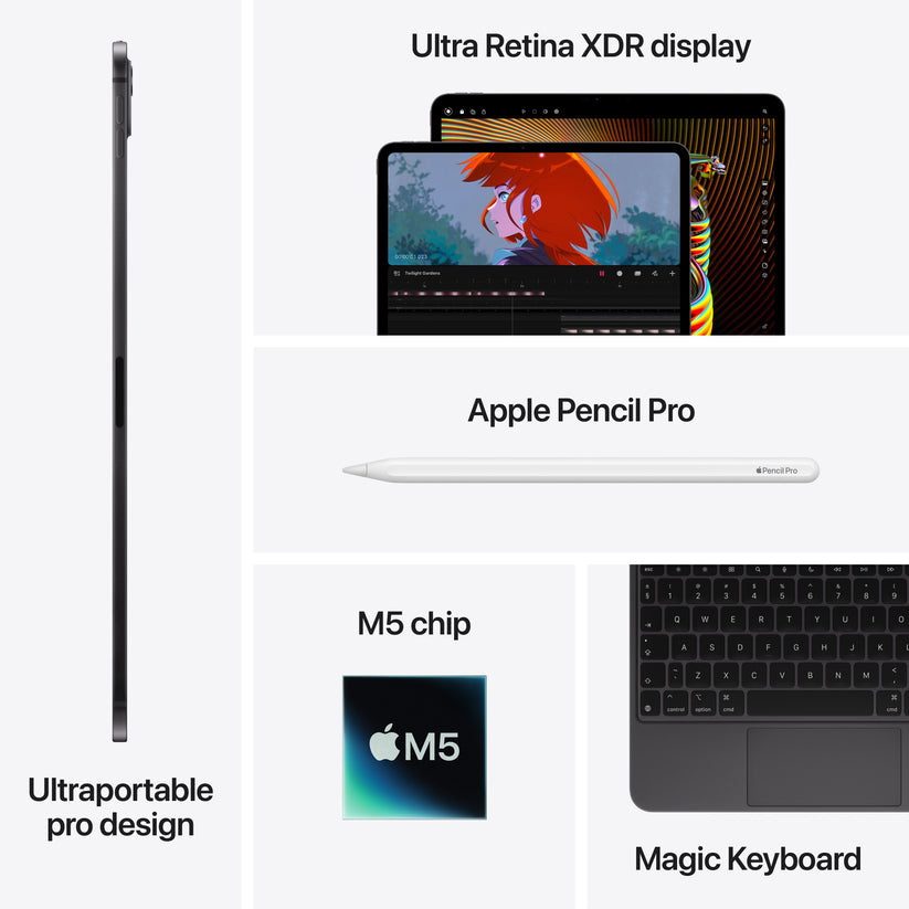 Apple iPad Pro 13-inch M5 Chip – 256GB, WiFi – Standard Glass Display| Silver