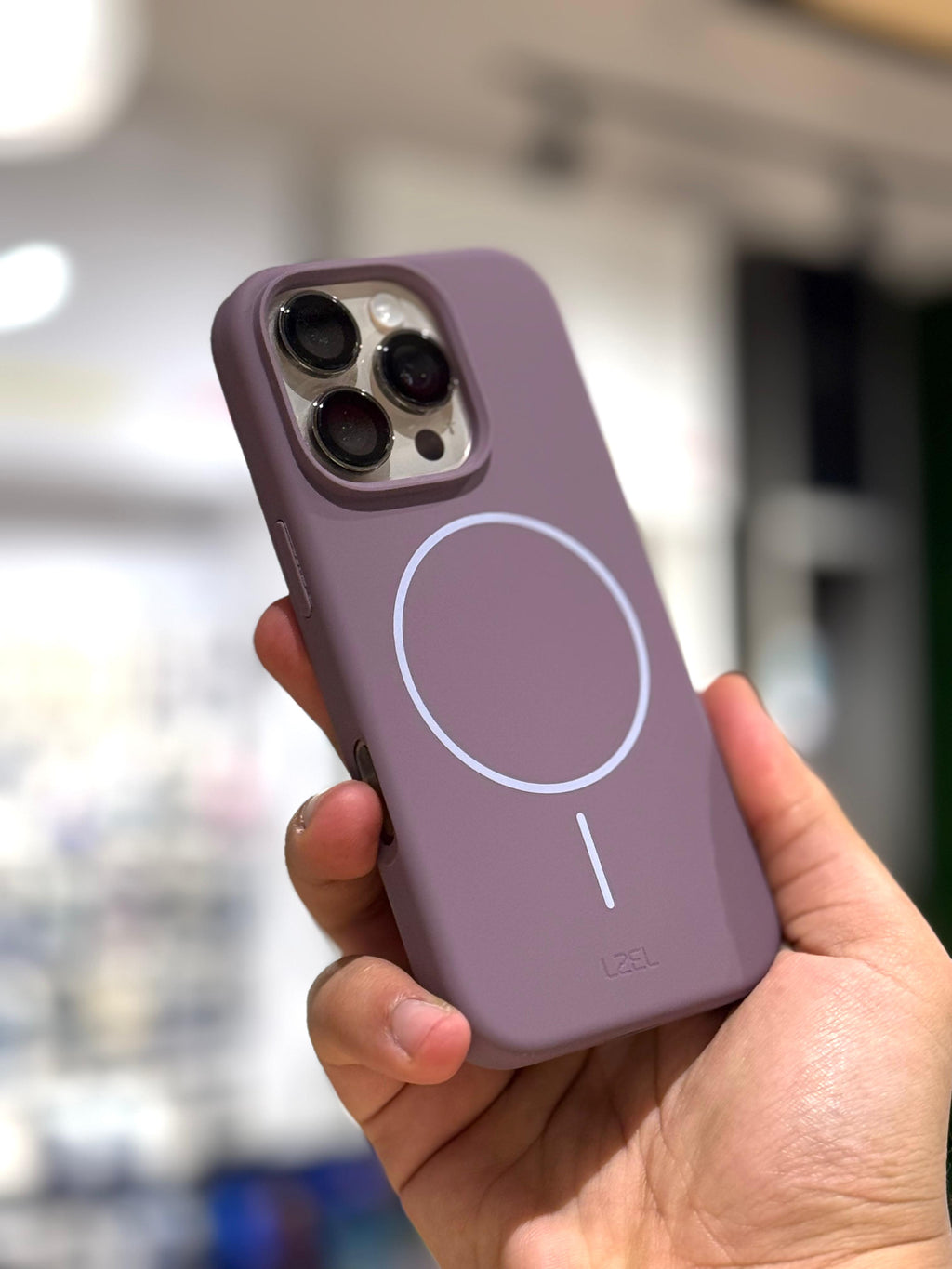 LZEL PrimeMag iPhone 16 Pro Max Liquid Silicone Case With MagSafe |Sunset Purple