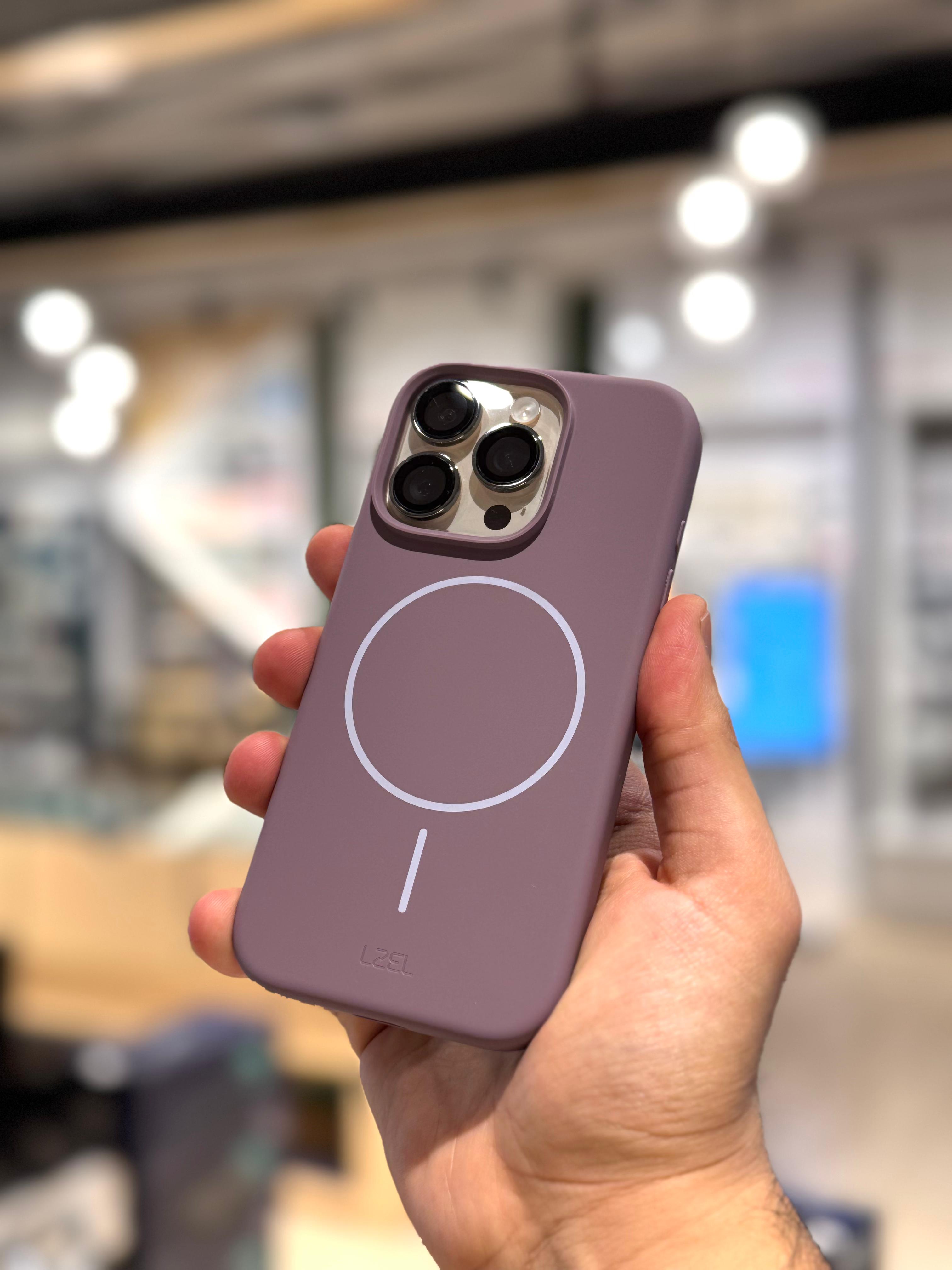 LZEL PrimeMag iPhone 16 Pro Max Liquid Silicone Case With MagSafe |Sunset Purple