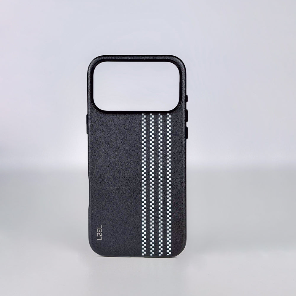 LZEL MAGLINEAR Premium Leather MagSafe Case with Linear Pattern for iPhone 18 Pro & 18 Pro Max