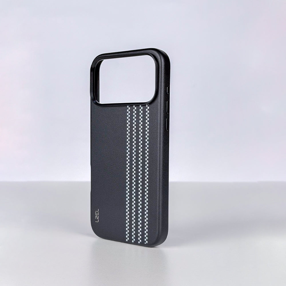 LZEL MAGLINEAR Premium Leather MagSafe Case with Linear Pattern for iPhone 18 Pro & 18 Pro Max