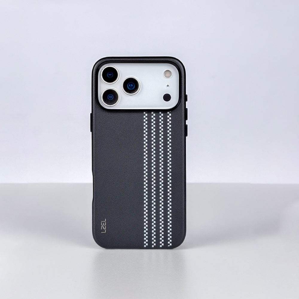 LZEL MAGLINEAR Premium Leather MagSafe Case with Linear Pattern for iPhone 18 Pro & 18 Pro Max