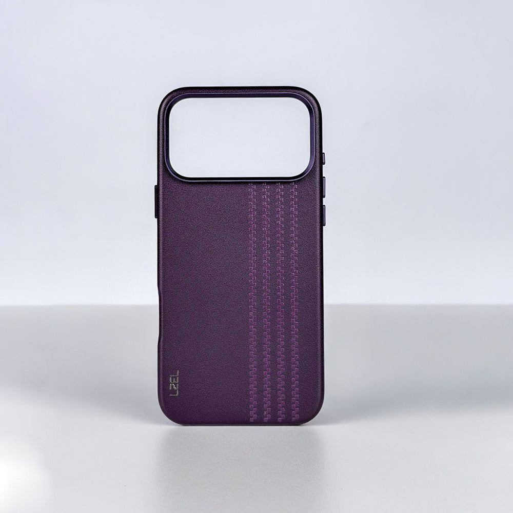 LZEL MAGLINEAR Premium Leather MagSafe Case with Linear Pattern for iPhone 18 Pro & 18 Pro Max