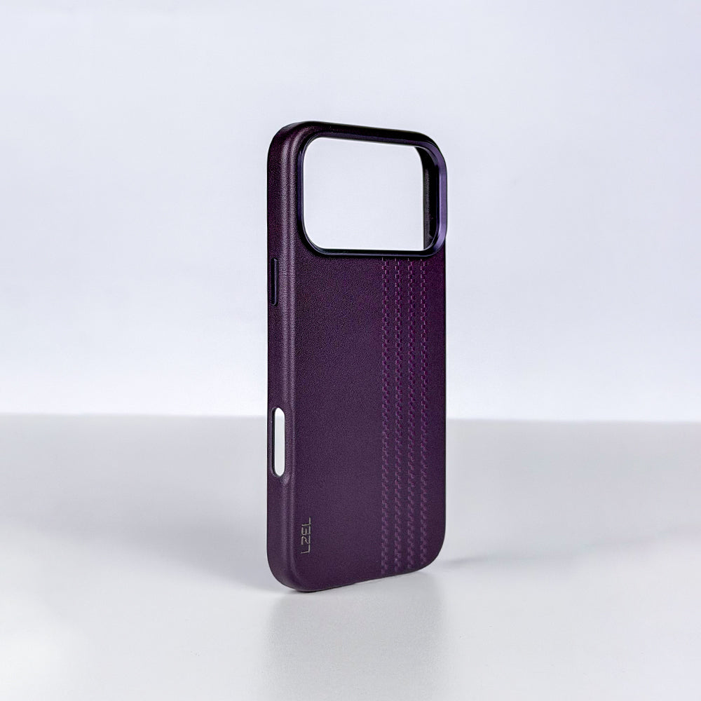 LZEL MAGLINEAR Premium Leather MagSafe Case with Linear Pattern for iPhone 18 Pro & 18 Pro Max