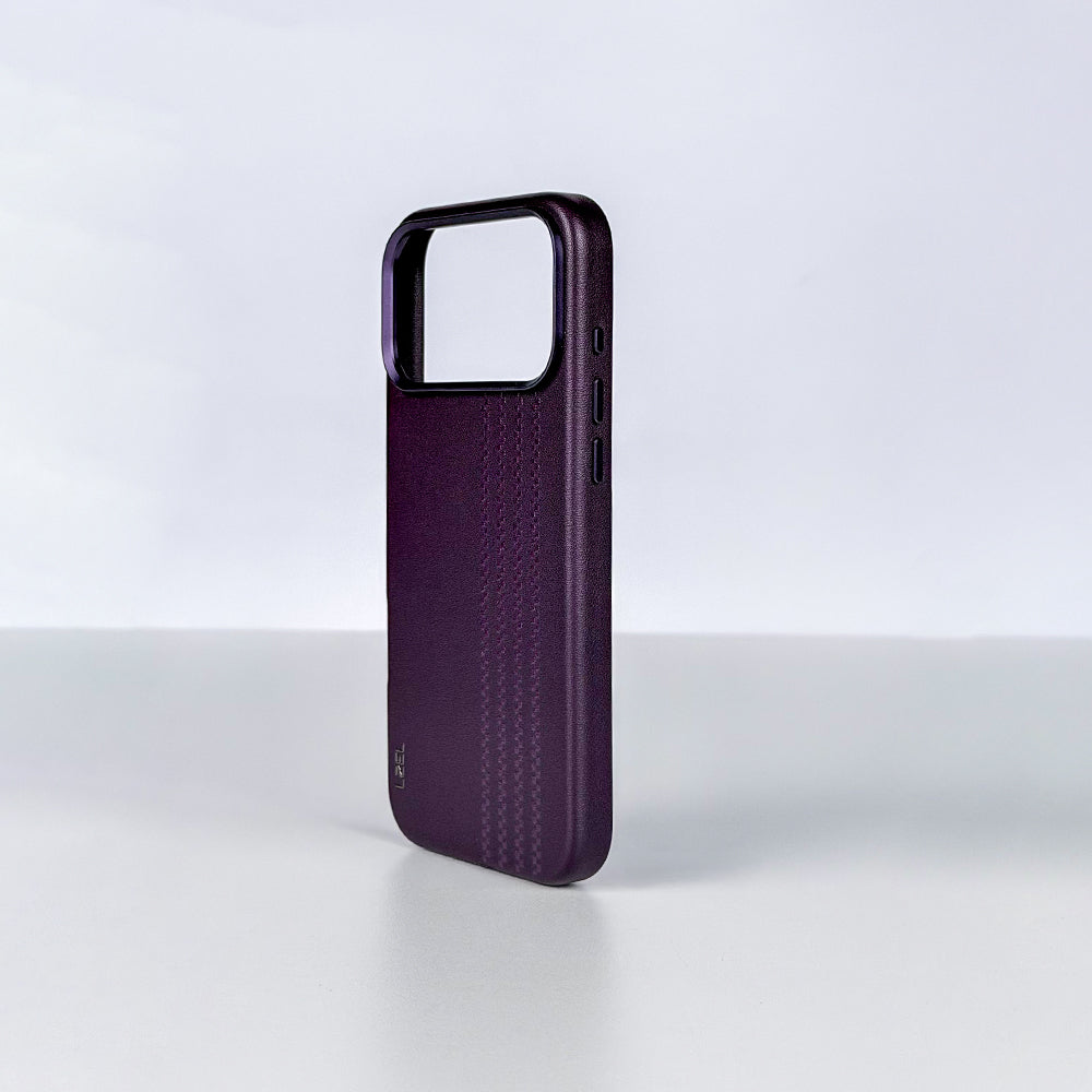 LZEL MAGLINEAR Premium Leather MagSafe Case with Linear Pattern for iPhone 18 Pro & 18 Pro Max