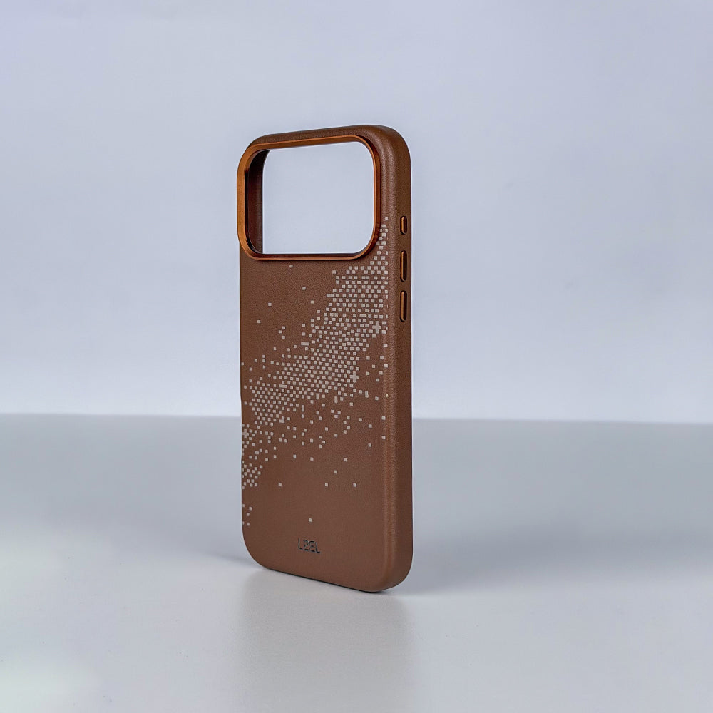 LZEL LEATHERWAVE MAG Premium Leather MagSafe Case with Wave Pattern for iPhone 18 Pro & 18 Pro Max