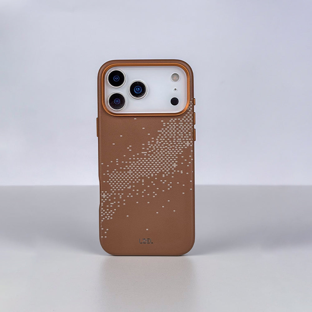 LZEL LEATHERWAVE MAG Premium Leather MagSafe Case with Wave Pattern for iPhone 18 Pro & 18 Pro Max