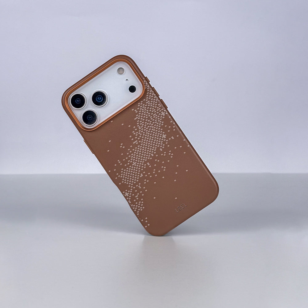 LZEL LEATHERWAVE MAG Premium Leather MagSafe Case with Wave Pattern for iPhone 18 Pro & 18 Pro Max
