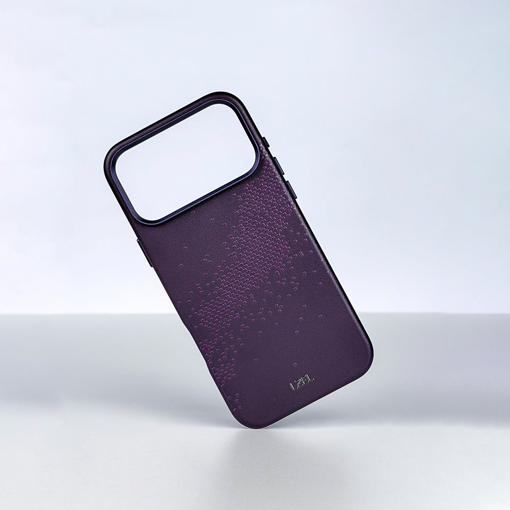 LZEL LEATHERWAVE MAG Premium Leather MagSafe Case with Wave Pattern for iPhone 18 Pro & 18 Pro Max