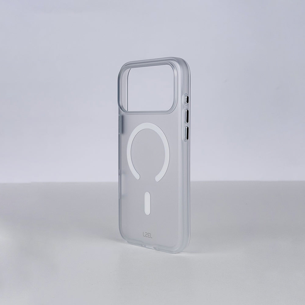 LZEL MAGMATTE ELITE Crystal Clear MagSafe Case with Matte PC for iPhone 18 Pro & 18 Pro Max | White