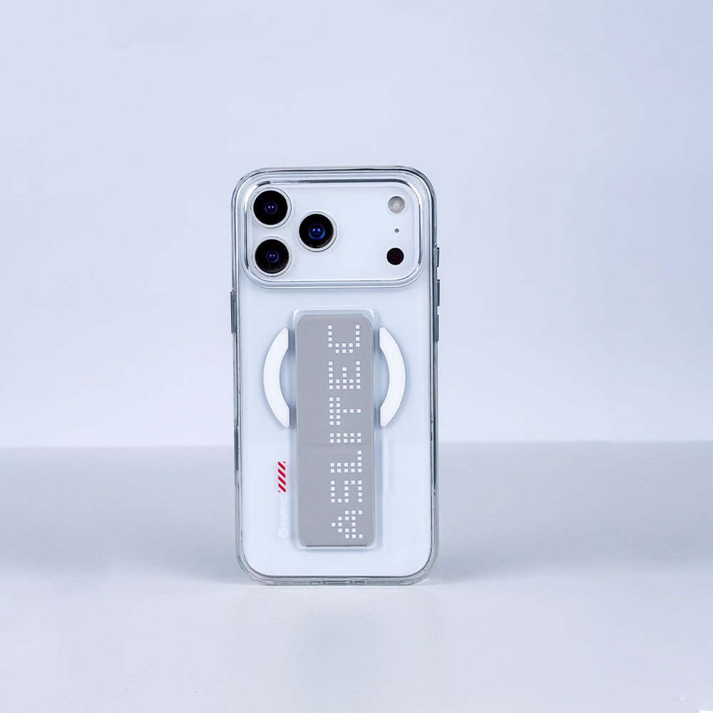 aslitec Magstand Crystal Clear Magsafe With Leather  Kickstand Cas For iPhone 18 Pro