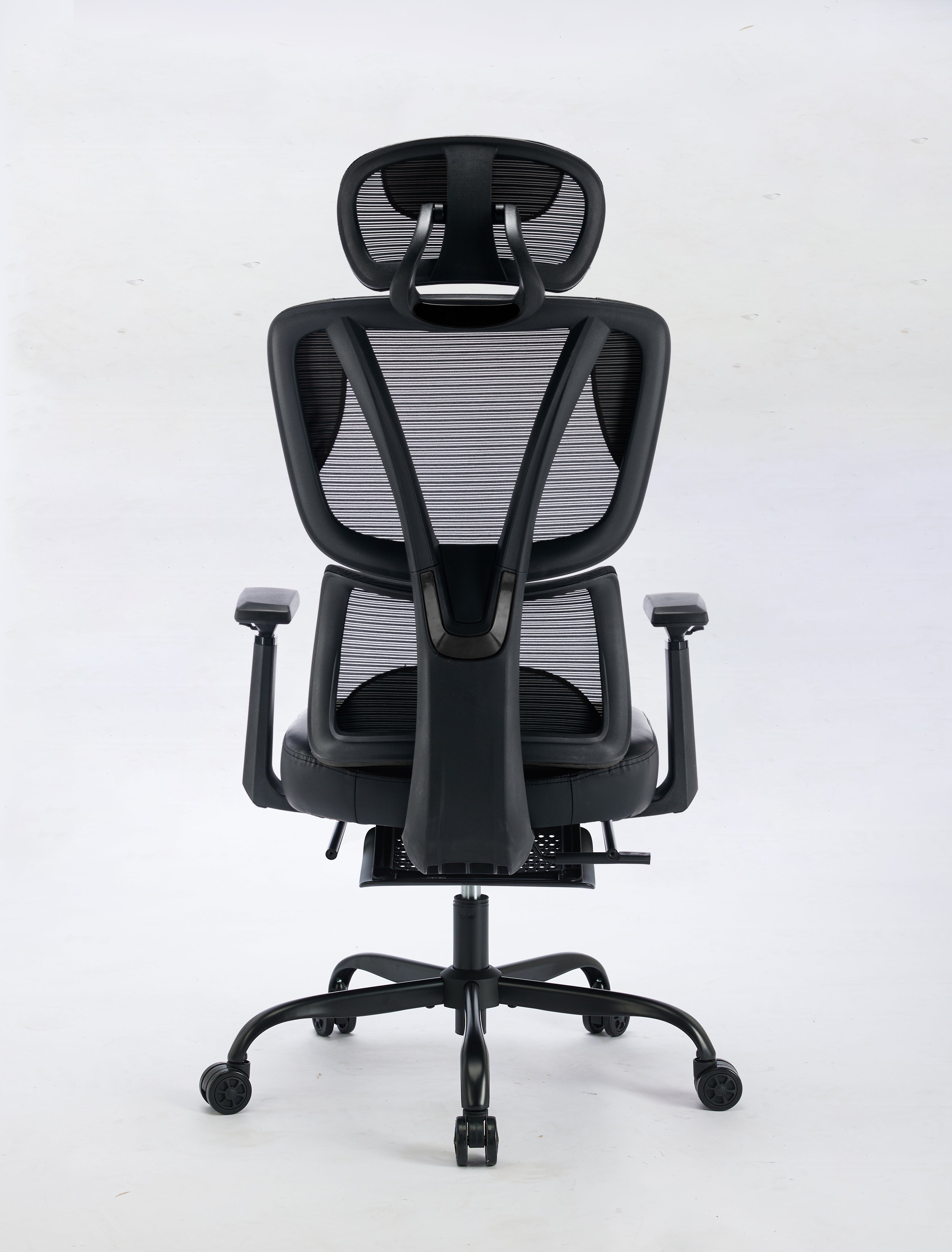 Black Bull Ergonomic Mesh Gaming & Office Chair with Footrest | Black