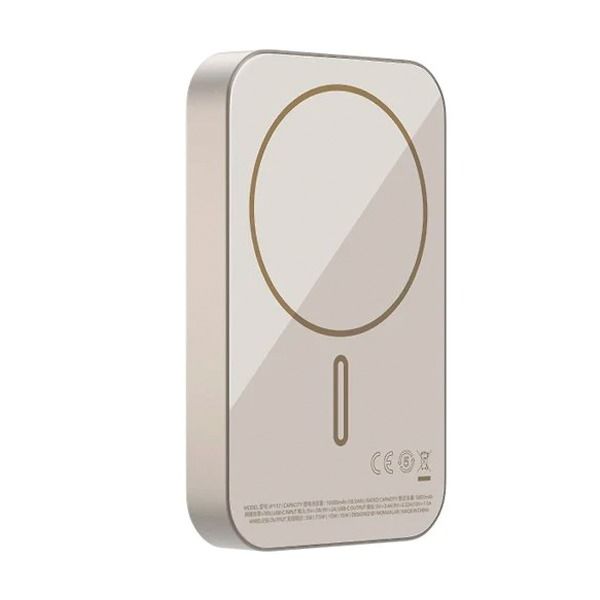 Momax Q.mag X1 10000mAh Magnetic Wireless Battery Pack | Titanium Natural