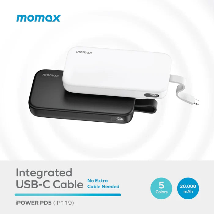 Momax Ipower Pd5 20000 mAh Battery Pack | White