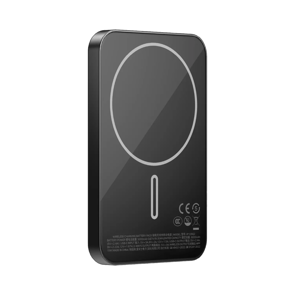 Momax 1-power Q.pass 5000mah Qi2  Magnetic Wireless Ultra Slim  Battery Pack | Black