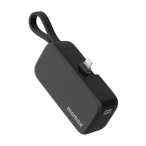 Momax 1-Power Mini 5000mAh Bulit- in Foldable Lightning Battery pack | Black