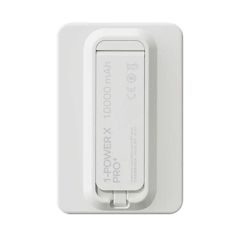 Momax 1-Power X Pro+ Magnetic Wireless Power Bank 10000mAh With Built-In USB-C Cable | White