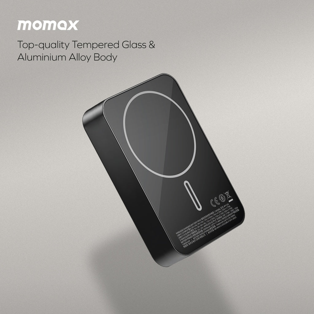 Momax Q.MAG X2 GEN2 20000mAh â€“ MagSafe Compatible Wireless Power Bank | Black