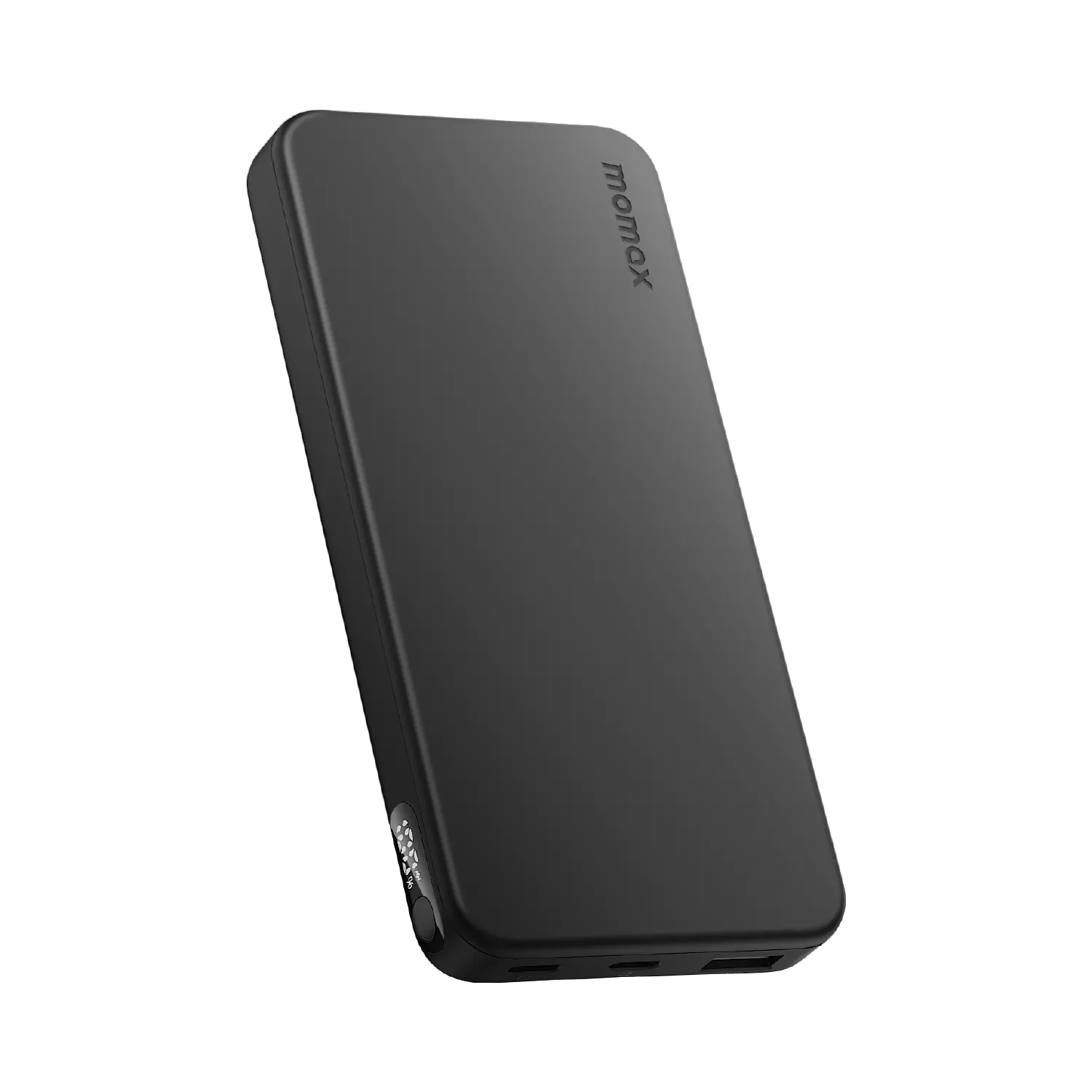 Momax 1-Power Vital Battery Pack 10000mAh With Dual Built-In Usb-C & Lightning Cable | Black