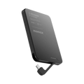 Momax 1-power F.pass 5000mah With Built-in Cable & Magnetic Attachment Ultra Slim Battery Pack | Black