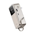 Momax 1-pac 45w 10000mah 3-in-1 Hybrid Gan With Built-in Retractable Cable Battery Pack | Titanium