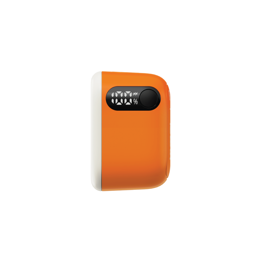 Momax 1-Power Mini 5000mAh Bulit-in foldable USB C Battery pack Orange