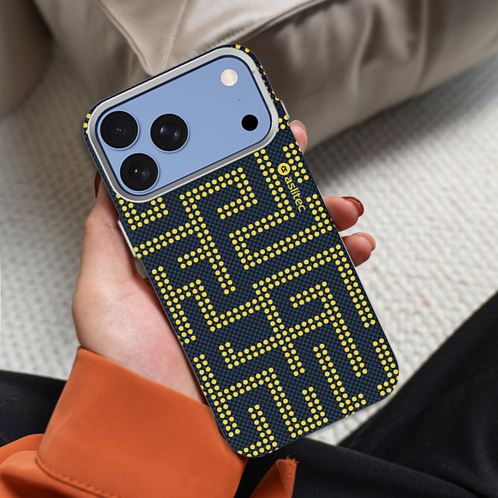 aslitec MAZEMAG MagSafe Case with Maze Pattern & Metal Accents for iPhone 18 Pro & 18 Pro Max