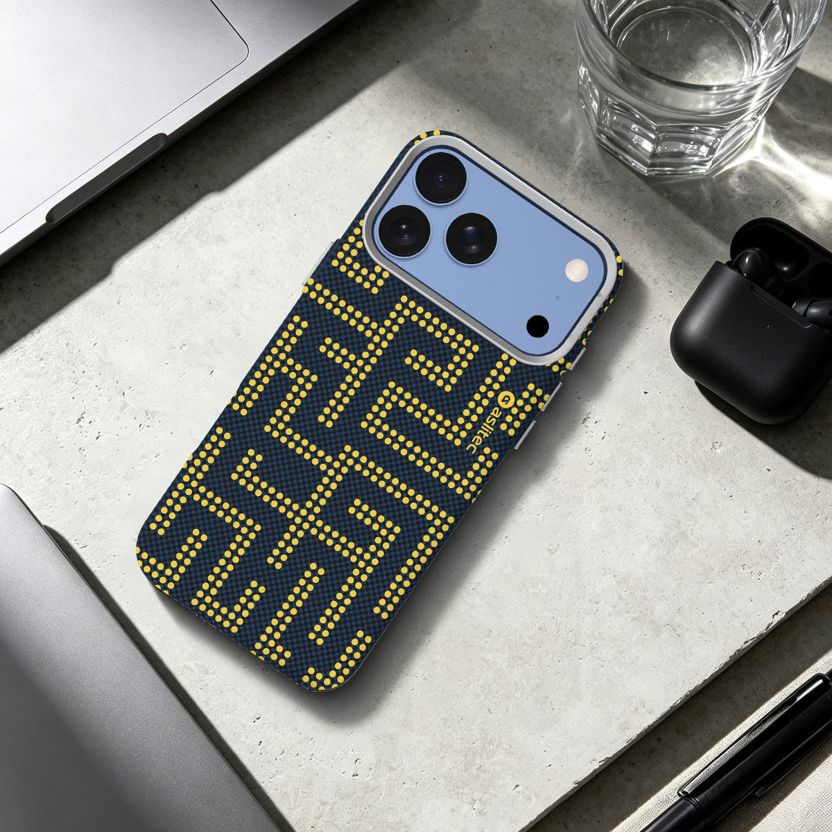aslitec MAZEMAG MagSafe Case with Maze Pattern & Metal Accents for iPhone 18 Pro & 18 Pro Max