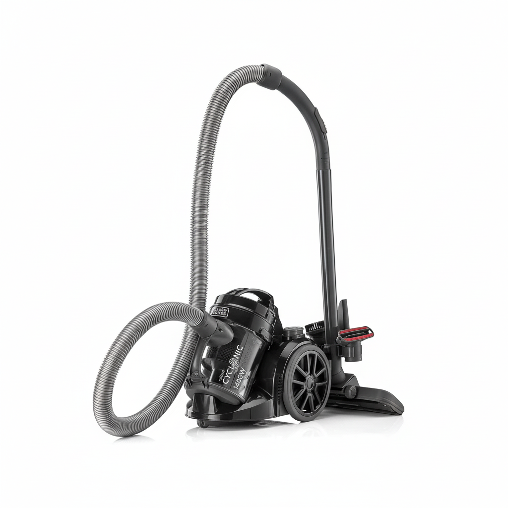 Black & Decker 1400W Bagless Multicyclonic Canister Vacuum Cleaner | Black