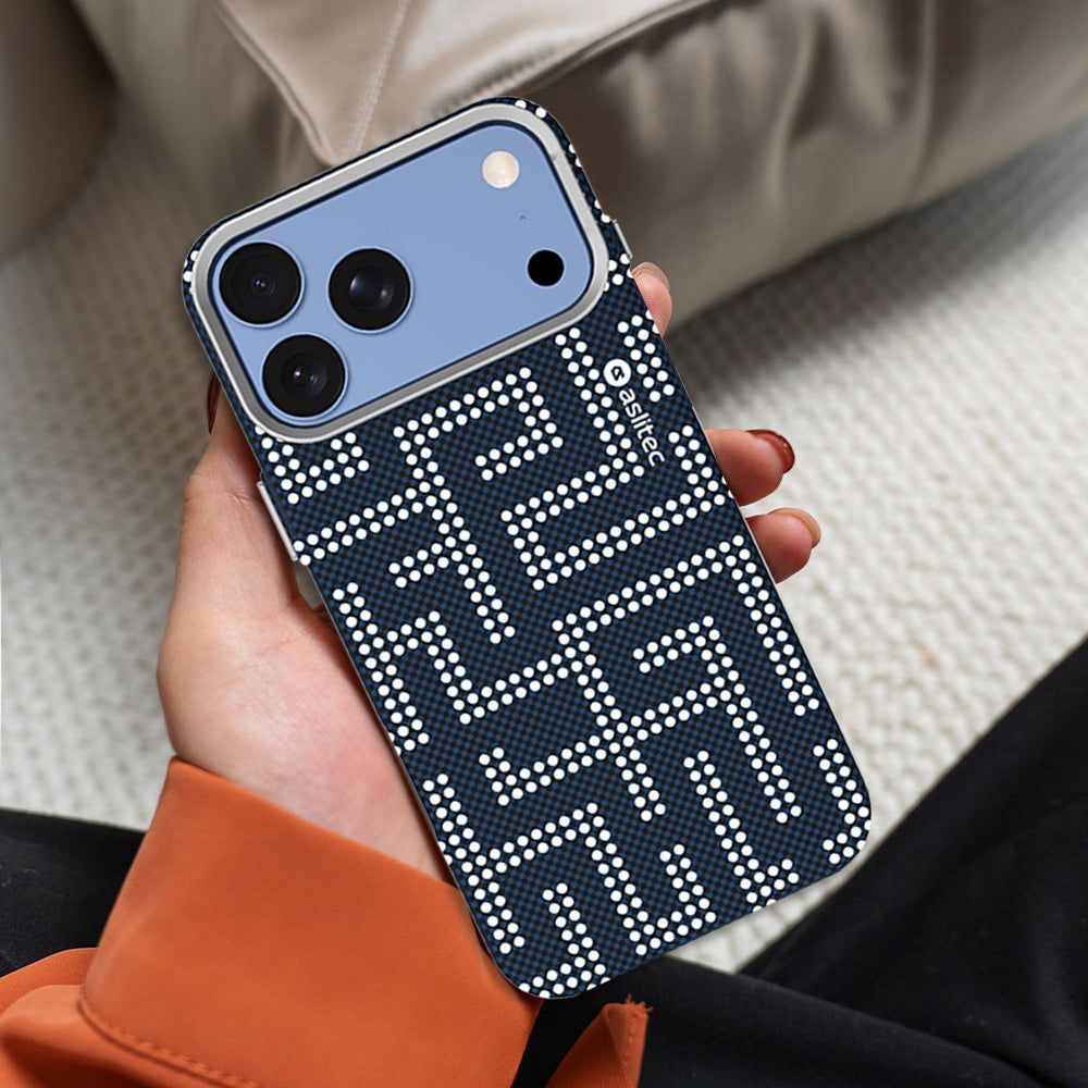 aslitec MAZEMAG MagSafe Case with Metal Accents & Maze Pattern for iPhone 18 Pro Max