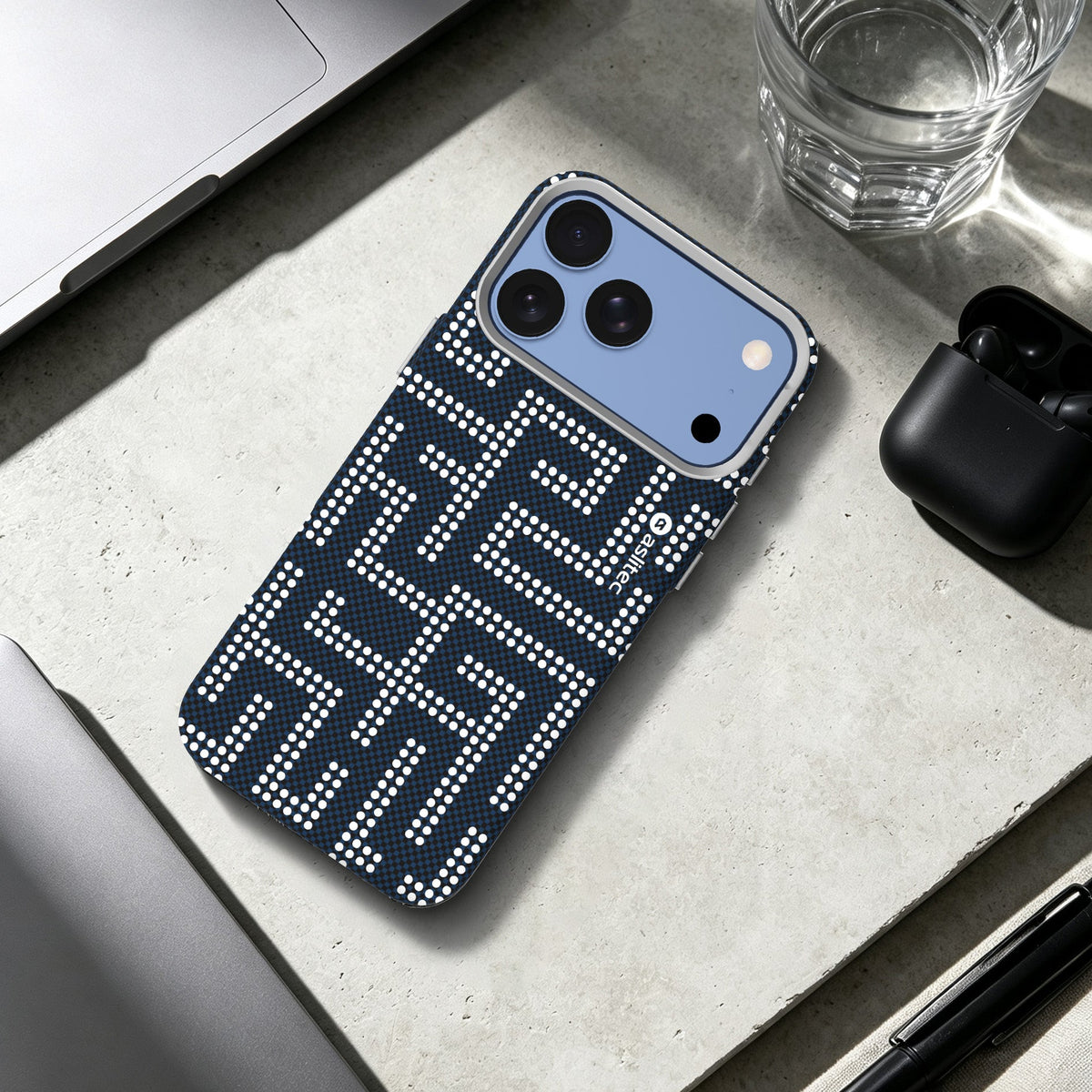 aslitec MAZEMAG MagSafe Case with Metal Accents & Maze Pattern for iPhone 18 Pro Max
