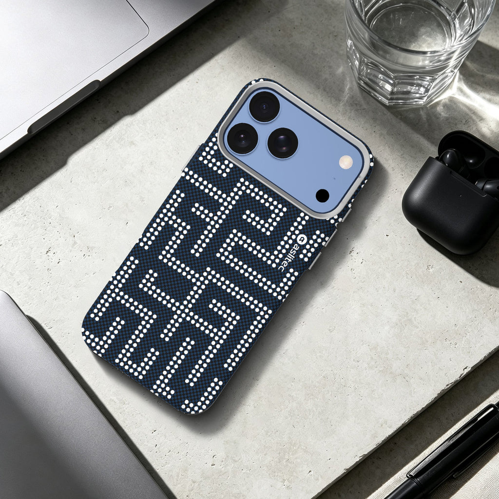 aslitec MAZEMAG MagSafe Case with Metal Accents & Maze Pattern for iPhone 18 Pro