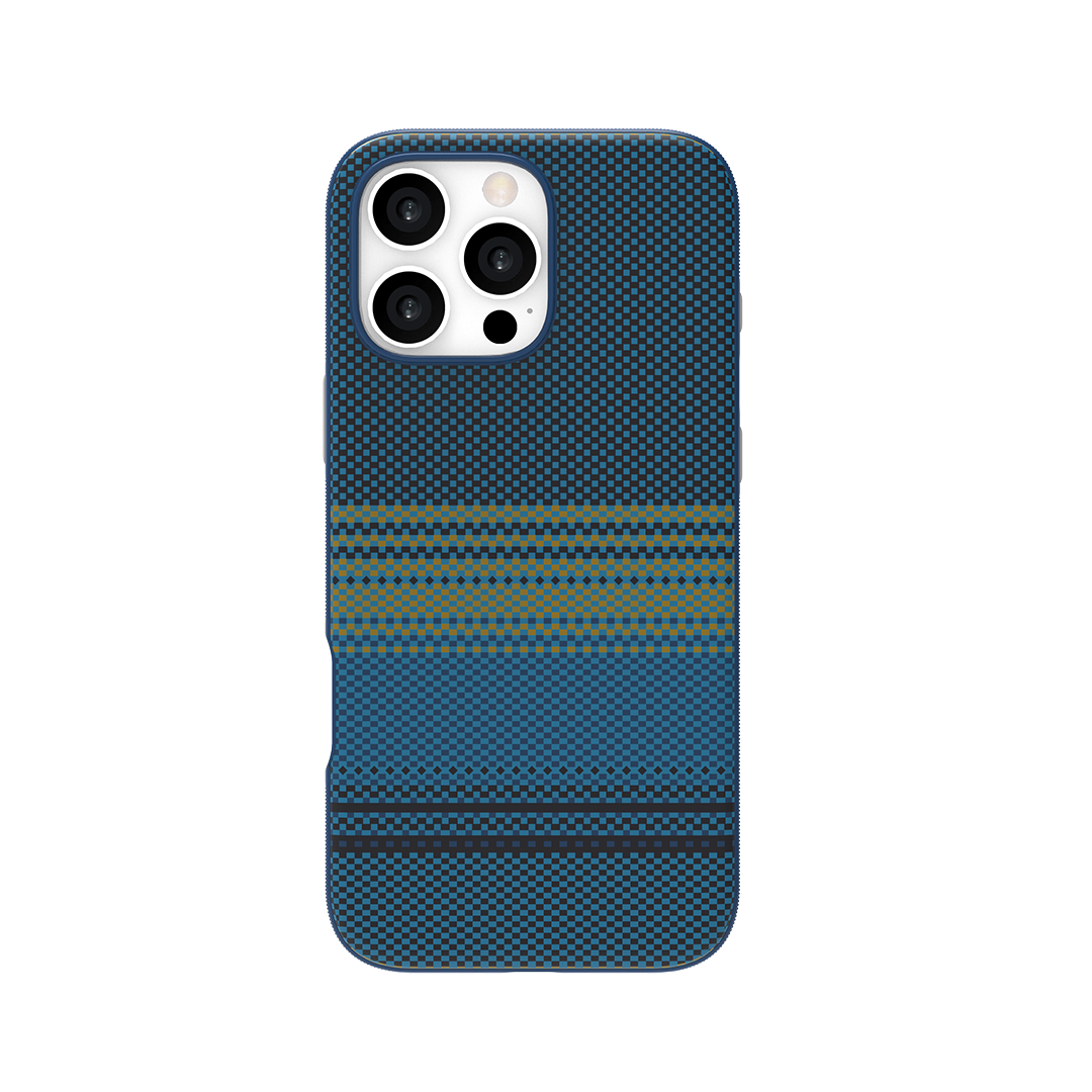 LZEL MagCarbon Splice Case for iPhone 16 Pro | Mix Blue