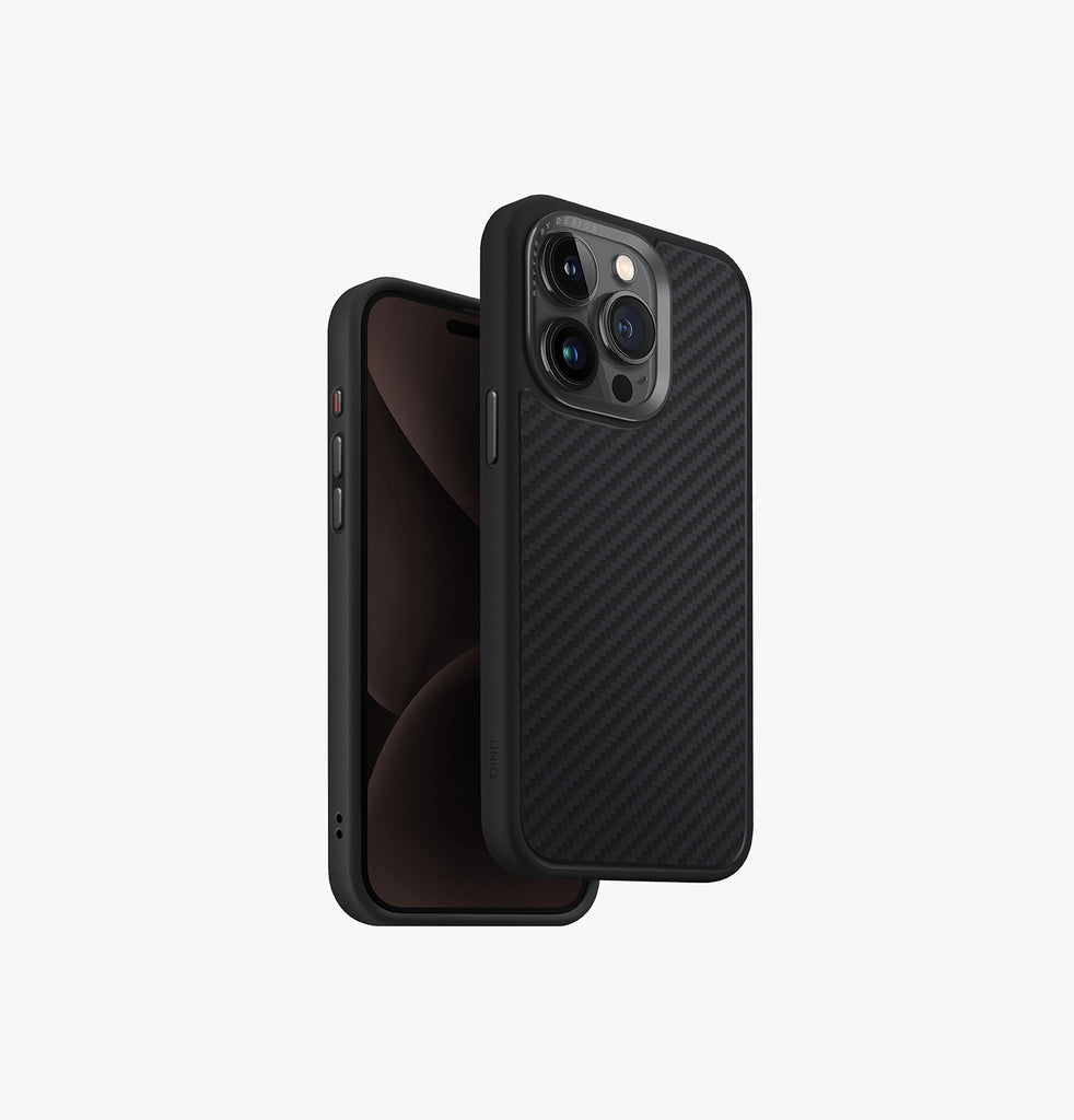 Uniq Keva For iPhone 15 Pro MagSafe Cover | Carbon Black