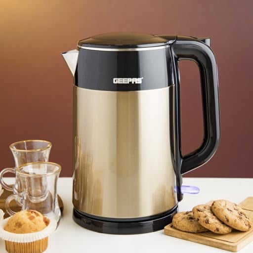 Electric Kettle 1.7L, 1800W, Stainless Steel, Auto Shut-Off
