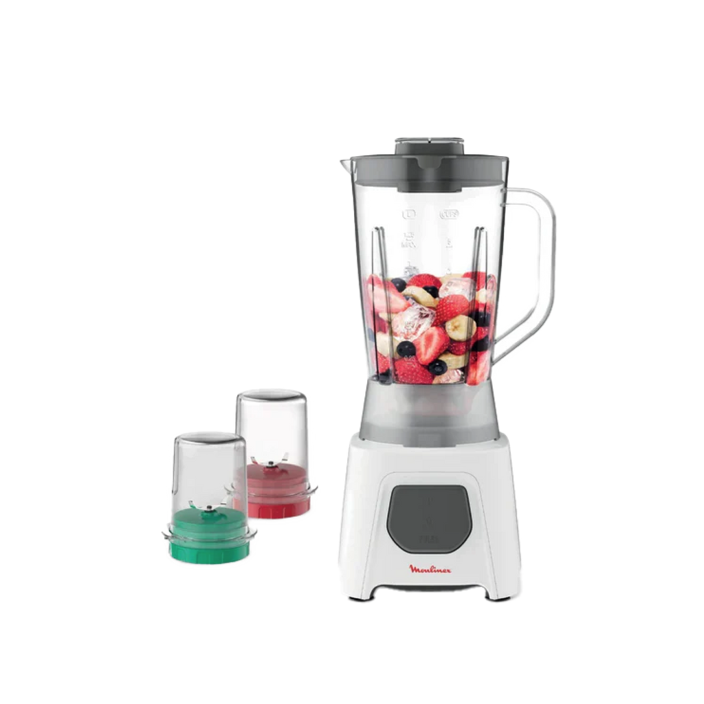 Moulinex Blendeo+ Blender 450 W – 1.5 L Jar, Ice-Crush Technology, Plus Grinder & Chopper Accessories