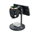 LZEL FlexDock Series 3-in-1 Magnetic Desktop Wireless Charger | Black