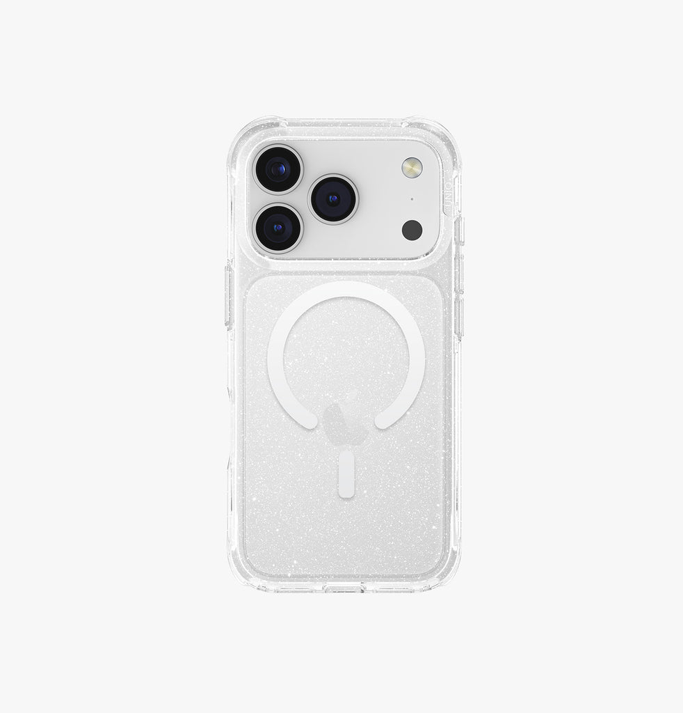 Uniq Hybrid Life Pro Xtreme MagSafe Case for iPhone 17 Pro | Tinsel Lucent