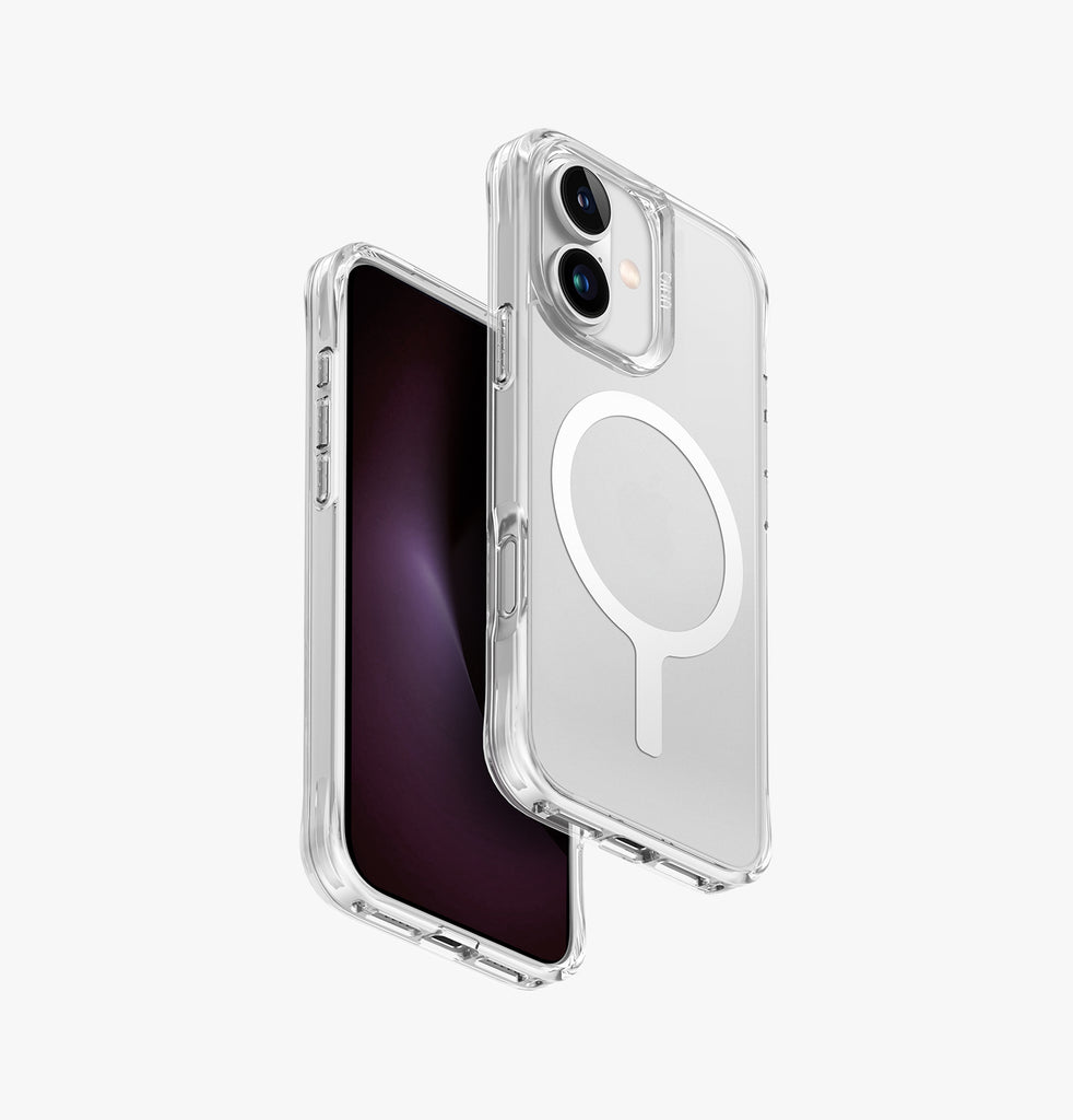 Uniq iPhone 16 Plus Hybrid Lifepro Xtreme MagSafe Case - Dove Frost | Clear
