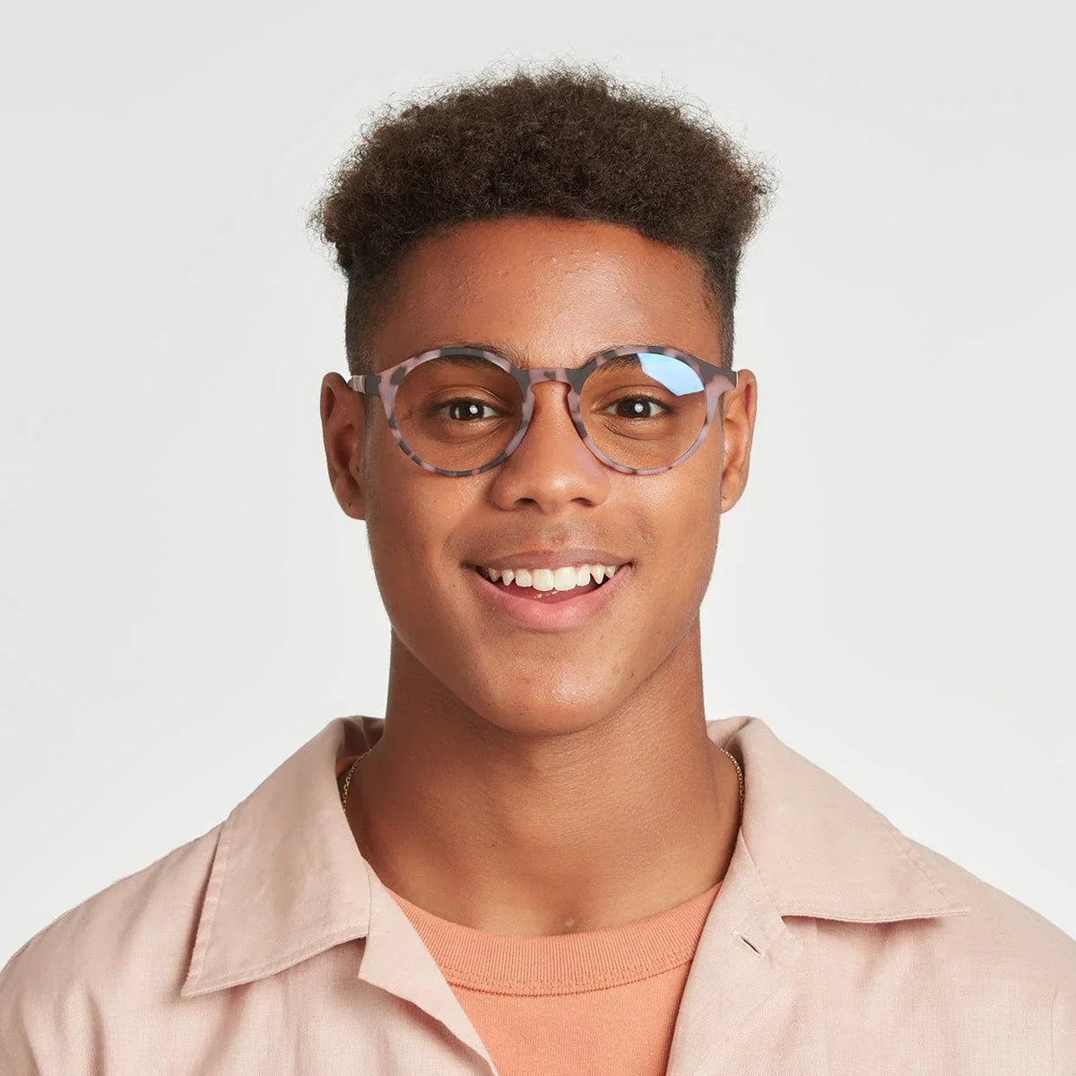 Barner Le Marais Blue Light Reading Glasses, Unisex | Pink Tortoise