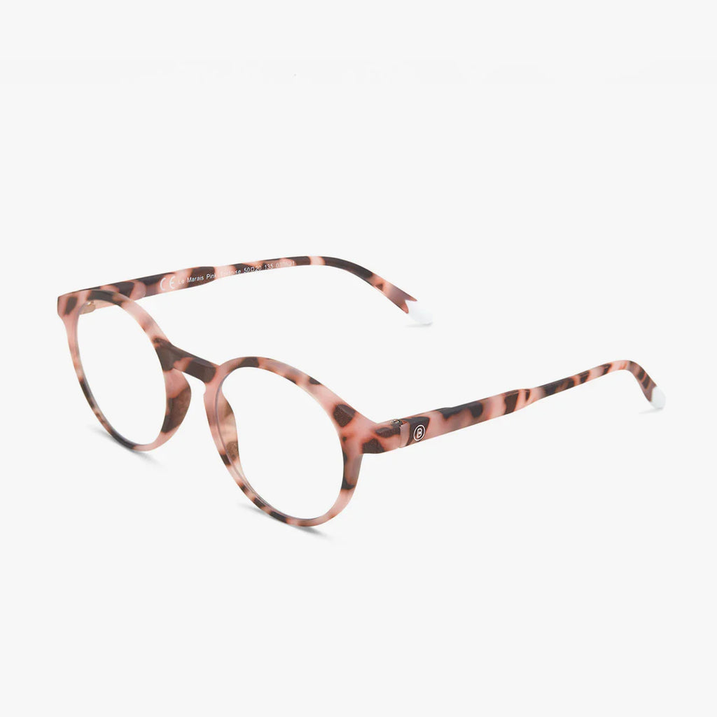Barner Le Marais Blue Light Reading Glasses, Unisex | Pink Tortoise